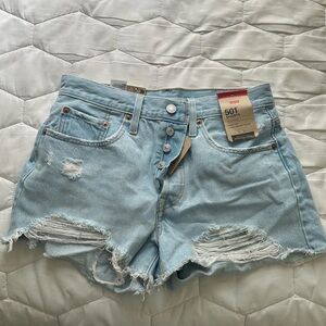 Levi's Women's Light Blue Denim Shorts